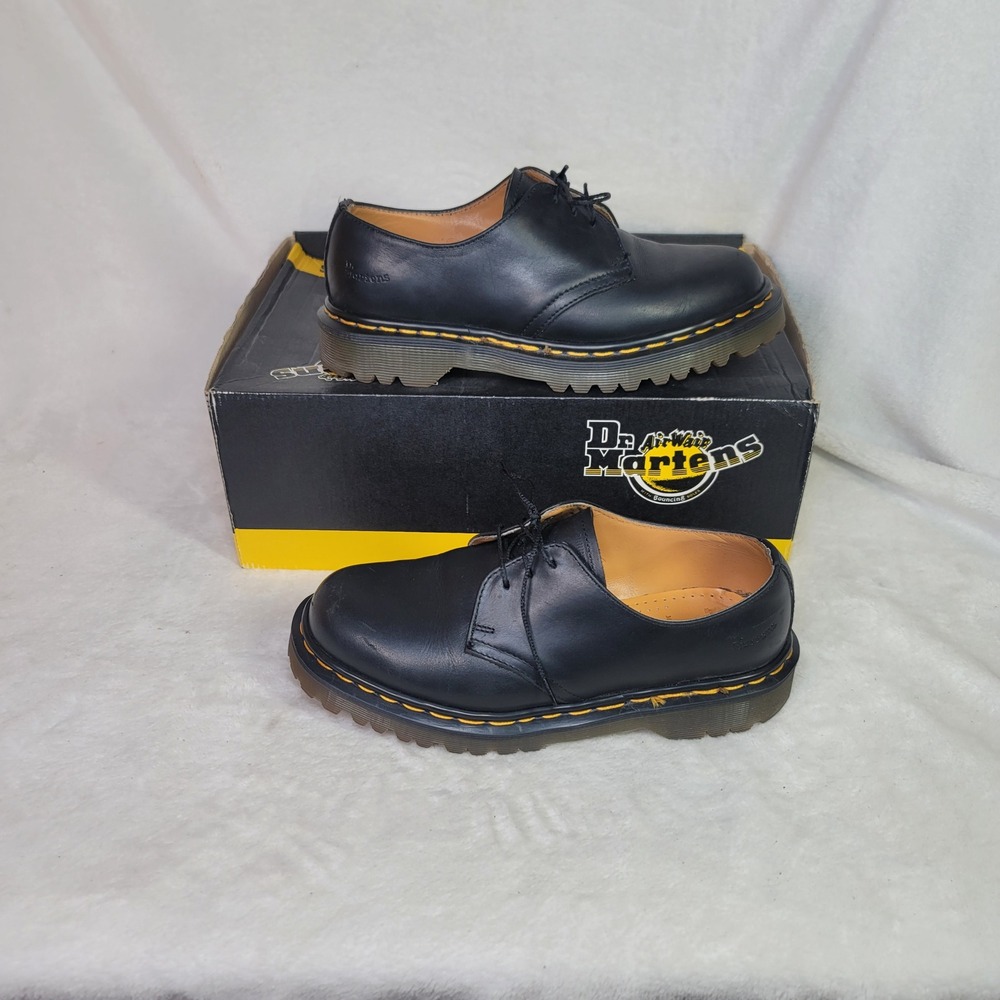 Dr Martens Grunge‎ 1461 Smooth Leather Oxford Y2K Goth Chunky Shoes Size 7 Retro